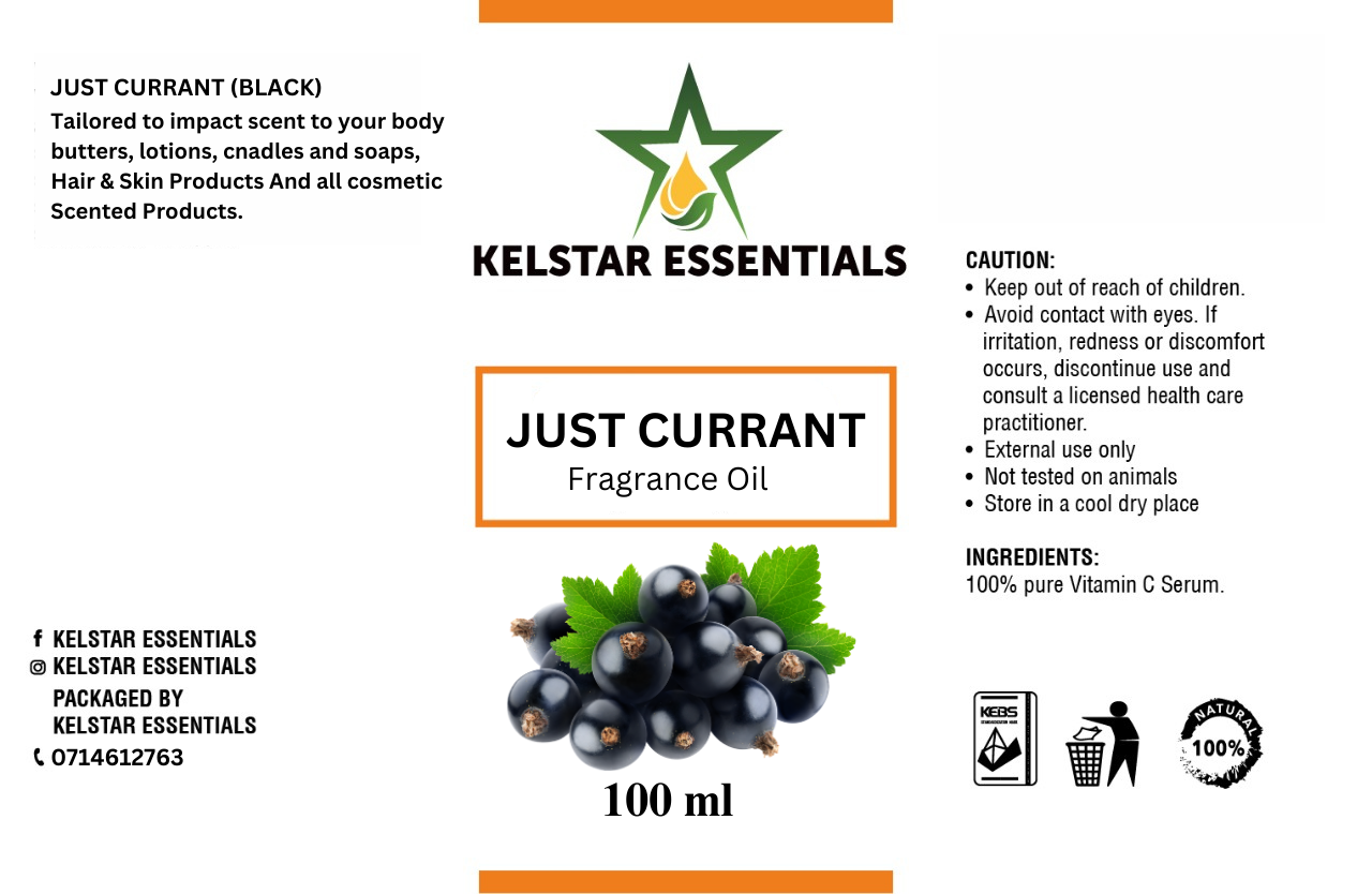 Just Currant (Black Currant) Organic Fragrance - 100ml