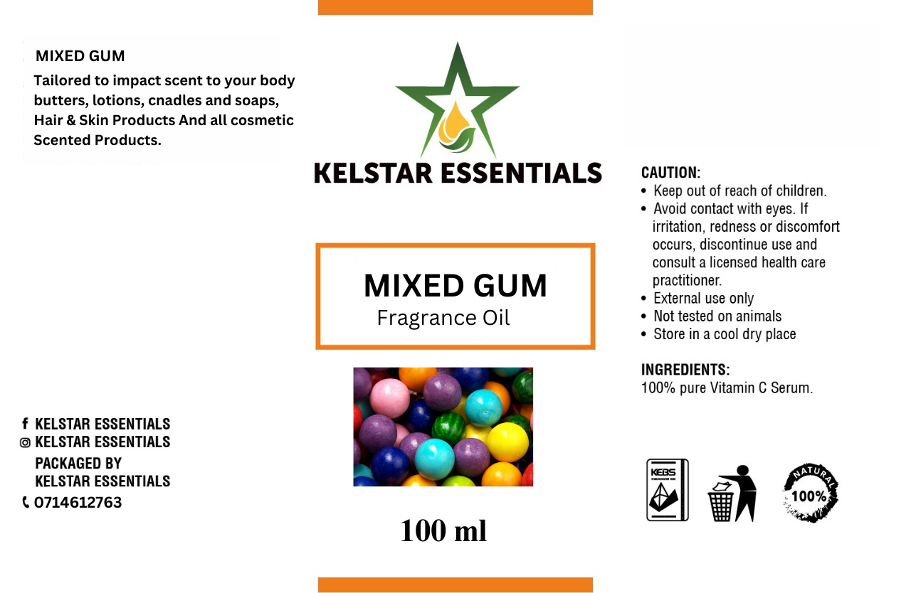 Mixed Gum Organic Fragrance - 100Ml